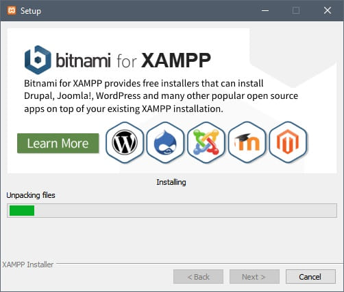 Proceso de instalación de XAMPP
